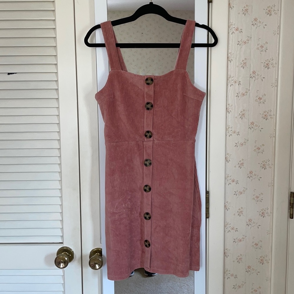 Pink Corduroy mini dress, medium
